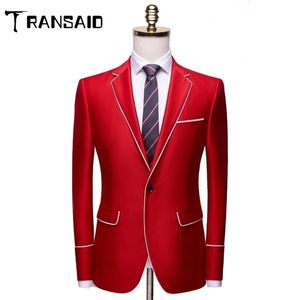 Mens di marca Casual Bianco Rosso Giacca Plus Size 4XL Wedding Slim Fit Uomo Blazer Tuxedo Costume di scena per il cantante Costume Homme 201104