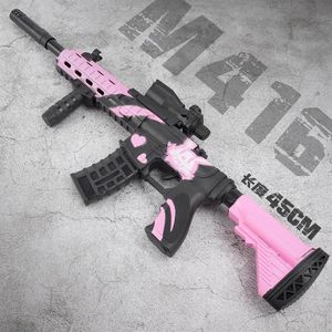 Klein formaat AWM K M416 Sniper Assault Rifle Pink Toy Gun Militair model Schieten voor kinderen Boys Creatieve geschenken