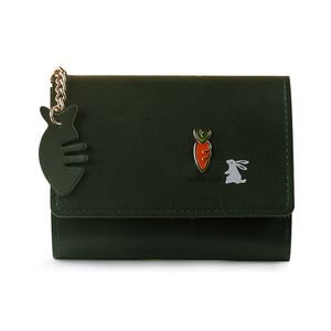 New Designer Wallets Cute Animal Girls Small Three Fold Short Clutch Bag Simple Student Small Purse wallet