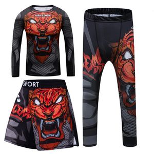 Męskie dresy Rashguard dla dzieci Jiu Jitsu T-shirt Pant Sportsuit Boy Spodenki MMA Odzież Bjj Kickboxing Dzieci Zestawy Rash Guard Męskie Tr