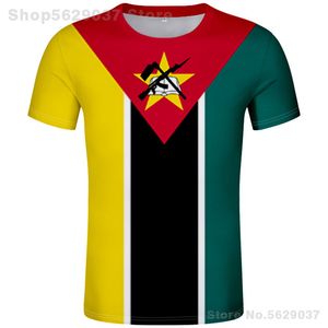 Moçambique T-shirt gratis skräddarsydd namn nummer Moz T-shirt nation flagga MZ Republic Portuguese College Print PO Clothing 220609