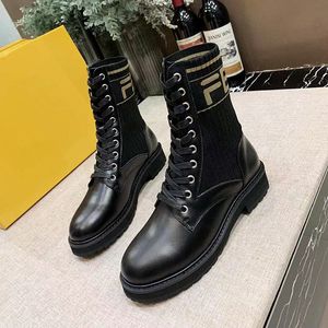 Winter Martin Boots Designer Woman Lace-up Platform Ankle Boot Sock Booties Round Toe Real Leather Womens Luxurious Shoe Australia