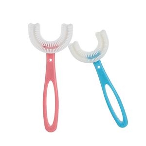 Baby Toothbrush Children 360 Degree U-Shaped Child Teethers Brush Silicone Kids Teeth Oral Care Cleaning