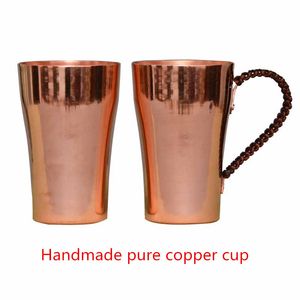 400 مل 14 أوقية جودة مميزة Moscow Mule Mug Pure Red Copper Cofee Wine Beer Cup Cup Milk Pumbl