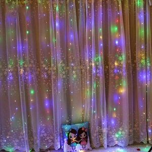 Strings Fairy String Curtain Landscape Lamp Yard Garden Light Hållbar 300LED LED -lampor Festival Partiesled