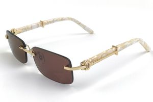 Modedesigner solglasögon för kvinnor man solglasögon goggle strand solglasögon kantlösa carti ram lyx varumärke glasögon 10 färg valfria glasögon med box lunette