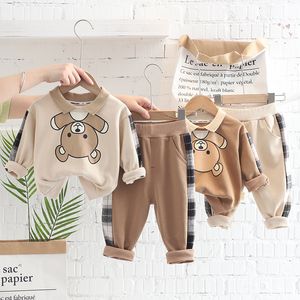 Toddler Baby Boys Clothes Bear Sweatshirts Pants Kids Sportswear Clothes Childrens clothing autumn Sport Suit