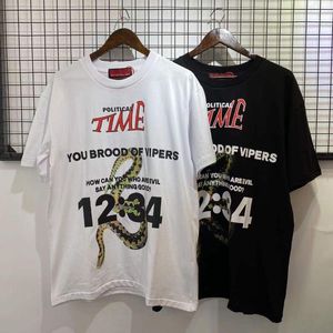 Men's T-Shirts Roi Rebis 123 Snake Print BROOD OF VIPERS Men Women Fashion Summer High Quality Hip Hop Casual Tops TeesMen's