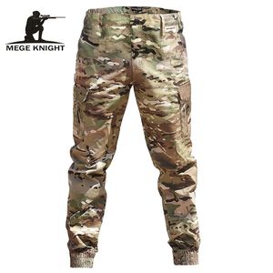 Mege Fashion Streetwear Casual Camouflage Jogger Tactical Spoders Męskie spodnie towarowe dla Dropp 220702