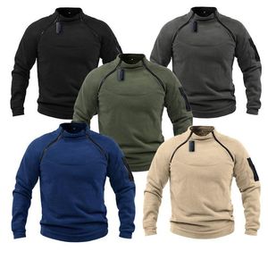 Felpe con cappuccio da uomo Felpe US Giacca tattica da esterno Abbigliamento da caccia Cerniere calde Pullover in pile Uomo Cappotto invernale primavera antivento Biancheria intima termica 230206