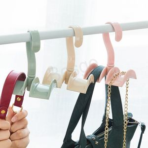 Bag Storage Racks Tie Hat Scarf Plastic Storage Hanging Rack Bedroom Wardrobe Apparel Tidy Hangers Portable Tidies Hanger BH6520 WLY