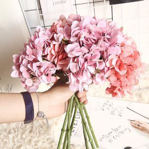 Decorative Flowers & Wreaths 5pcs Party Decor Artificial Peony Bridal Bouquet For Wedding Garden Decoration Hydrangea Craft Rose Dry Flowers