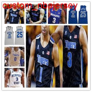 2019 Custom Memphi Tigers College Basketball 5 Boogie Ellis 32 James Wiseman Jeffries Achiuwa Hardaway NCAA Stitched Jerseys