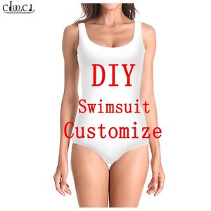 Sexy Ladies Swimsuit 3D Print DIY Personalized Design Tight Swimwear Image P o Star Singer Anime Harajuku 1 pc 220708