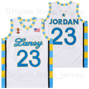 Moive High School 23 Michael Laney Jerseys Man Basketball Hip Hop Breathable Team Color White Away Pure Cotton For Sport Fans HipHop Good Quality On Sale