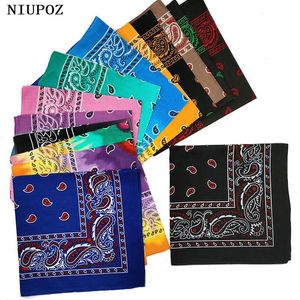 Design Fashion Hip Hop Cotton Bandana Square Cashew Scarf pannband slips färgämne svart röda paisley presenter för kvinnor män pojkar