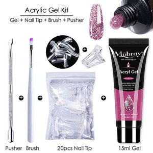 Gel per unghie Giocattolo Mobray Poly Set All for Quick Extension Manicure Cuticole Pusher Finger Extend Mold Tool Kit 0328