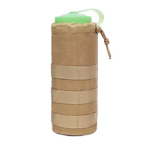 Drinkware Handle Tactical Outdoor Sports Water Bottle Bag Bag Fan Molle Water Cup Cover Multifunktionell bergsbestigning Ridning Kamouflagetillbehör Midjepåsar