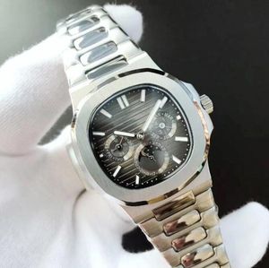 4 Colors High Quality Watches Mechanical Automatic Men Watch Moon Phase 24H Stainless All Functions 40.5mm