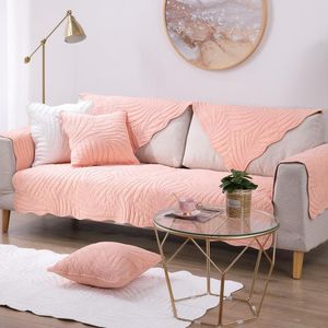 Chair Covers Wash Cotton Quilted Sofa Cover Four Season Non-slip Cushion Solid Color Soft Couch Towel CustomChair