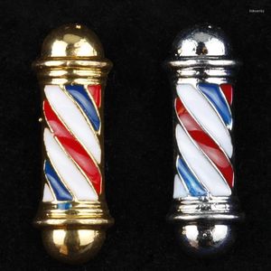 Pins Broschen Fashion Barber Shop Pole 3D Brosche Abzeichen Hip Hop Friseur Gothic Kirk22