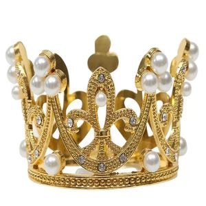 Bakeware Birthday cake decoration Mini Crown Princess Topper Crystal Pearl Tiara Children Hair Ornaments for Wedding Party Cake Decorating Tools