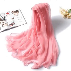 Spring Summer Women Scarf Fashion Solid Classical Large Size Lady Silk Scarves Hijabs Foulard Female Beach Stoles