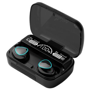 Kulaklık Seti 5.1 toptan satış-M10 TWS Kulakiçi Bluetooth Kulaklık Gerçek Kablosuz Stereo TWS Kulaklık mAh Su Geçirmez Şarj Kutusu ile