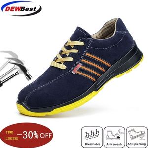 Dew Shoes toe Steel Midpate Antistrip Antisming Works Mens Mesh Stronge Scuest Safety Rofetions Y200915