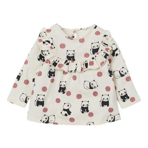 Tシャツ秋の幼児の女の子フォール服デザイナーブランドキッズラグジュアリーシャツカジュアルコットントップスパンダプリントT 2-7歳のシャツ