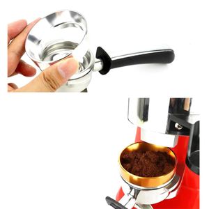 Epacket 51/53/58 mm zinklegering Smart Meetsing Ring Coffee Tool Brewing Bowl Coffee Powder voor espresso Barista trechter draagbare FIL254K