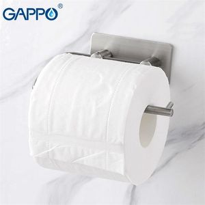 Suportes de papel gappo tampa de papel higiênico de papel higiênico de papel de aço inoxidável cabide com capa acessórios para montagem na parede T200425