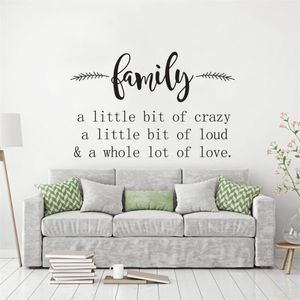 Wall Stickers Home Love Quote Decal Family Sticker Removable Living Room Decoration Sweet Murals