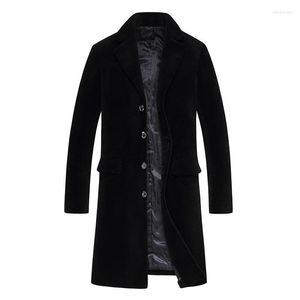 Men's Leather & Faux 2022 Wear And Fur Leisure Time Directly Sheared Sheep Overcoat Long