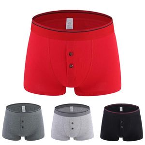 Underpants Men's Underwear Fun Sweat-absorbent Loose Youth Buttons Plus Fat Size Boxer Shorts Home Casual Men LooseUnderpants