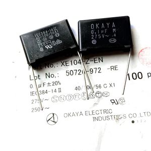 8pcs Jap￣o Capacitor de filme de seguran￧a Okya X1 XE104 0,1UF 275V104M FOOD Dist￢ncia 22