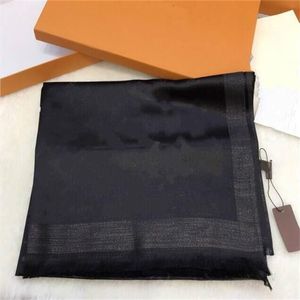 High quality scarf bright gold and silver thread silk fashionable men's scarves soft yarn-dyed patterned shawl