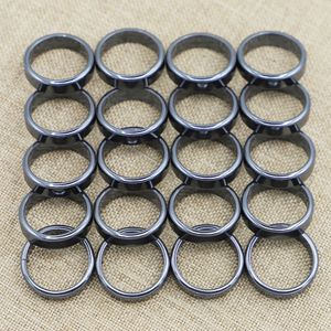 6 MM Band Naturstein Hämatit Ringe Flachbogen Schwarz Gallenstein Paar Nicht magnetisch Aneis Gesundheitspflege Strahlenschutz Geschenk