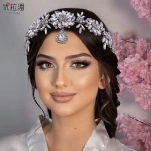 الجبهة الماس الزفاف تيارا الباروك تاج الجميل العروس السيدات مجوهرات التيجان العروس اكسسوارات الزفاف نمط الرجعية قصر التاج HP440