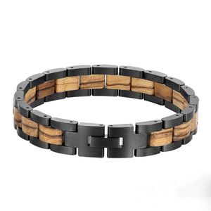Wholesale 9mm cuban bracelet resale online - Charm Bracelets mm Men s Stainless Steel Curb Cuban Link Chain Black Gold Silver Color Bracelet For Women Couple Jewelry Wooden BandCha