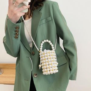 이브닝 가방 립스틱 숄더 가방 여성 2022 트렌드 진주를위한 진주 패션 지갑 럭셔리 디자이너 핸드백 크로스 바디 Satchelevening