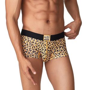 Unterhosen Herren Leopard Boxer Sexy Stretch Man Low Rise Unterwäsche Spandex Jockstrap Dessous Homme Soft Slips HombreUnderpants