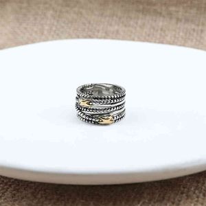 Дизайнерское ювелирное кольцо, винтажные модные кольца для мужчин и женщин, плетеный крестом, классический медный витой провод X, подарок на годовщину помолвки ZK1Q