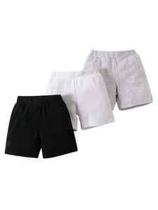 Baby 3pcs Сплошные косой карманные шорты она