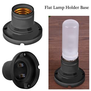 Lamphållare baserar st E27 W Holder Conversion Platt Base Screw Converter Energy Saving Home Office LED glödlampa Adapter Fitting Lamp
