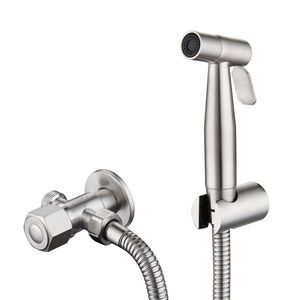 Stalowa toaleta ręczna Trzymana bidet kranu z zestawem bidet Set sprayer sprayu toaleta do łazienki prysznic 200925