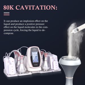 650nm Diodo Lipo Laser Body Shaping 80K Cavitazione ultrasonica Perdita di grasso RF Rafforzamento della pelle Vuoto Radiofrequenza Face Lift Rimozione della cellulite 6in1 Macchina dimagrante