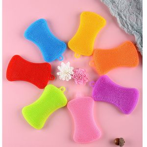 Silicone Sponges Kitchen Scrubber Tools for Dishes Fruit Vegetable Pot Pan Dish Washing Brushes