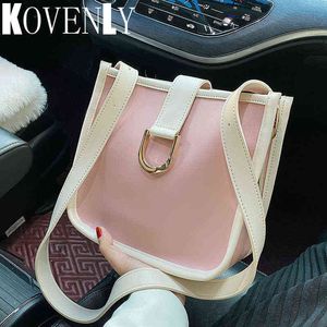 Shopping Bags Leather Woman New Design High Quality Crossbody Soft Tote Handbag Casual Bucket Shoulder 220316