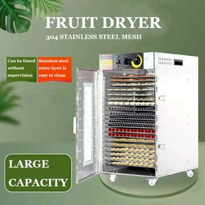 Stainless Steel Food Dryer Commercial Vegetable Fruit Dehydration Large Capacity 20 Layers Meat Soluble Bean Drying Machine